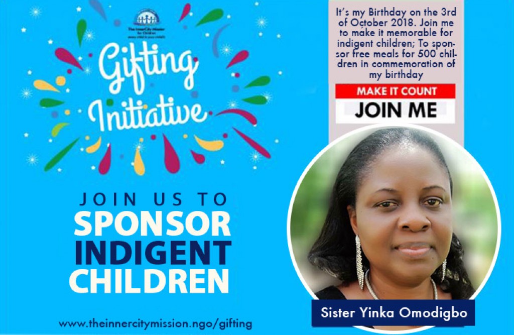 Join me to sponsor free meals for 500 indigent  children