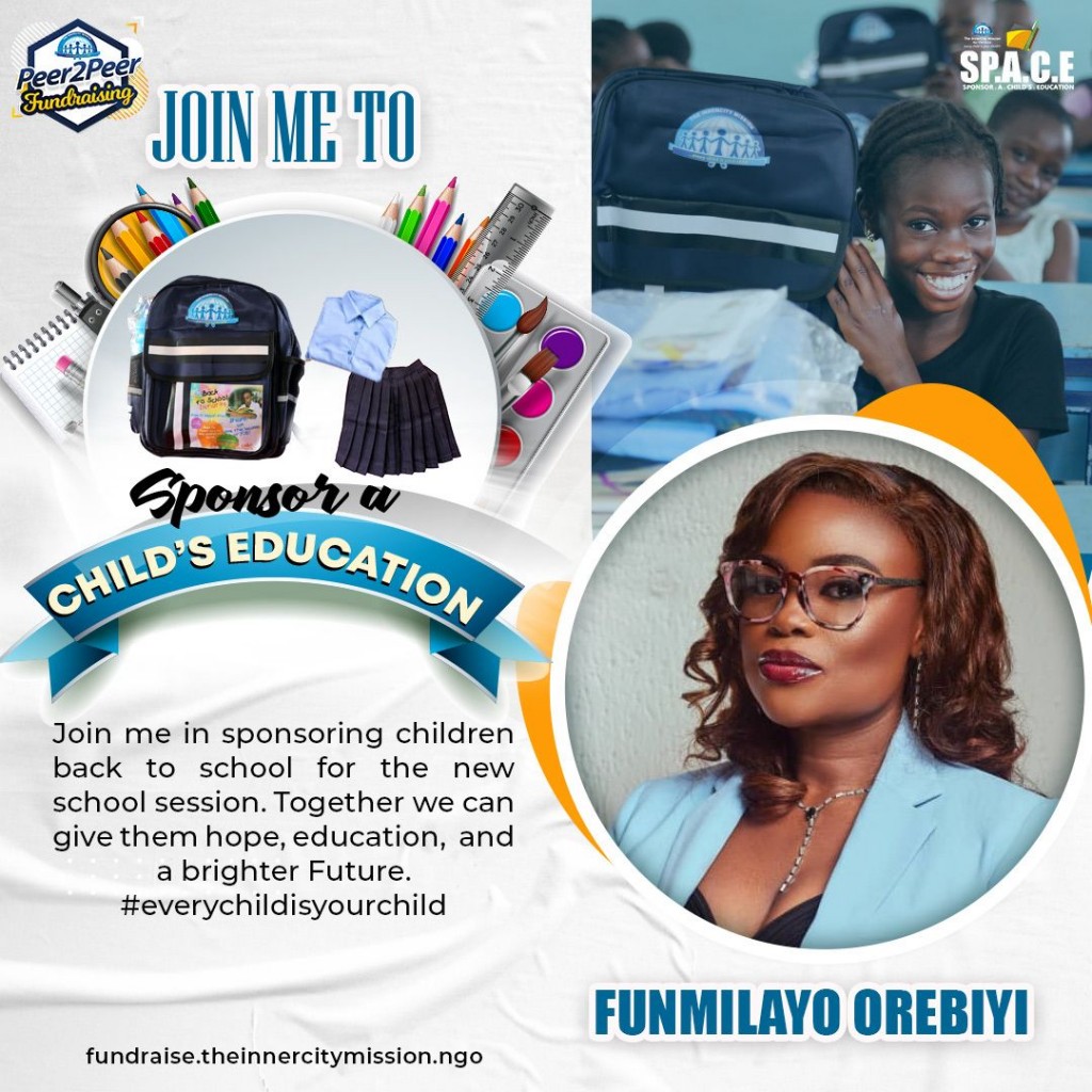 JOIN ME IN SPONSORING CHILDREN BACK TO SCHOOL THIS SEASON