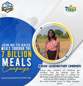 JOIN ME TO WIN THE FIGHT AGAINST HUNGER FOR 250 INDIGENT CHILDREN 