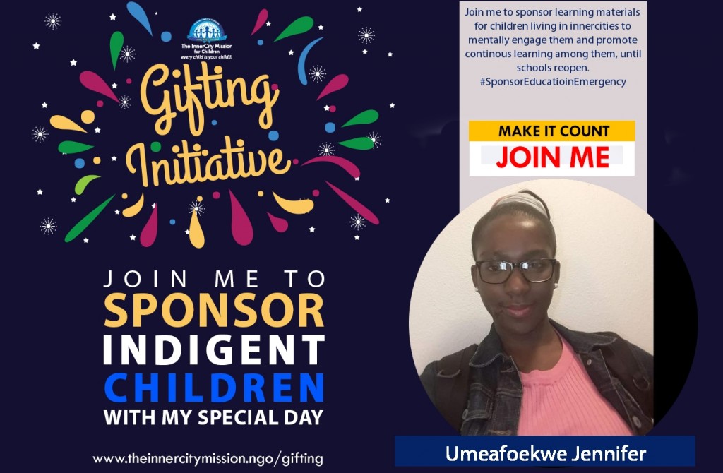 JOIN ME TO SPONSOR LEARNING MATERIALS FOR CHILDREN IN INNERCITIES 