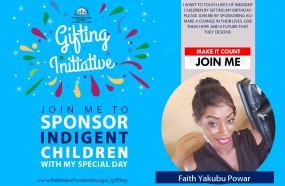 JOIN ME TOUCH LIVES OF INDIGENT CHILDREN 