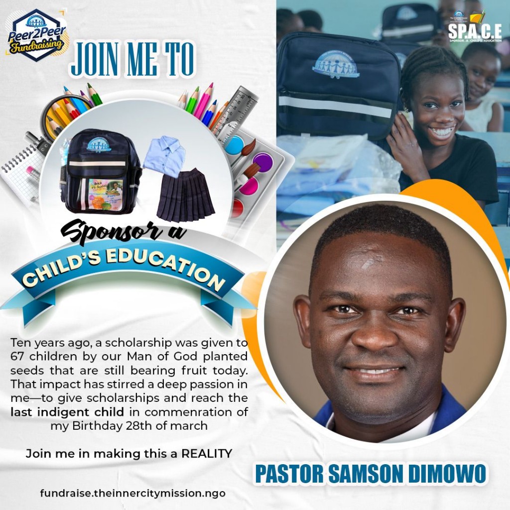 JOIN ME IN GIVING OUT SCHOLARSHIPS TO INDIGENT CHILDREN 