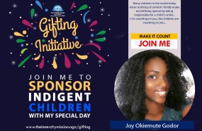 SPREAD JOY TO INDIGENT CHILDREN ON JOY'S BIRTHDAY