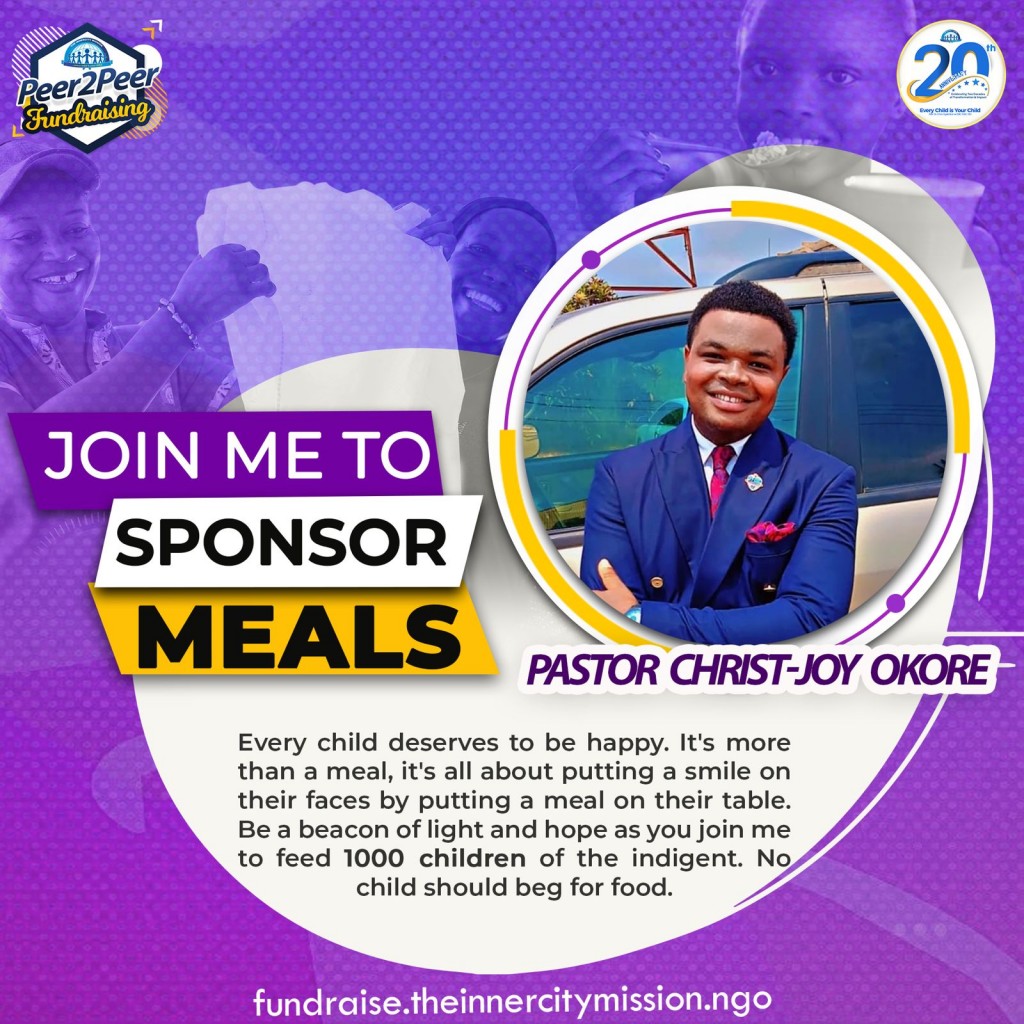 JOIN ME TO FEED 1000 INDIGENT CHILDREN 