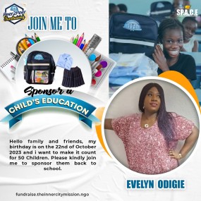 JOIN ME TO HELP SECURE THE FUTURE OF 50 INIDIGENT CHILDREN 