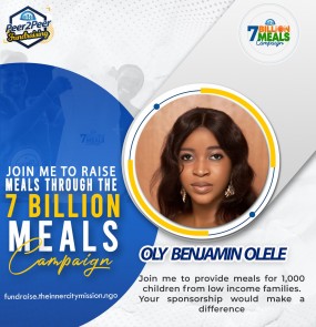 JOIN ME TO  SPONSOR MEAL PORTIONS FOR 1000 CHILDREN FROM LOW-INCOME FAMILIES 
