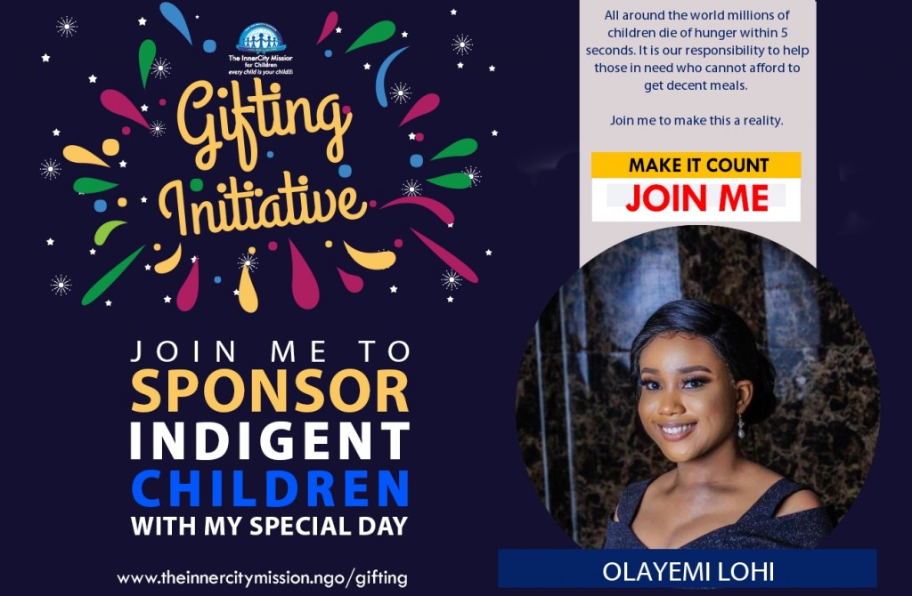 JOIN ME TO GIFT NUTRITIOUS MEAL TO 200 INDIGENT CHILDREN 