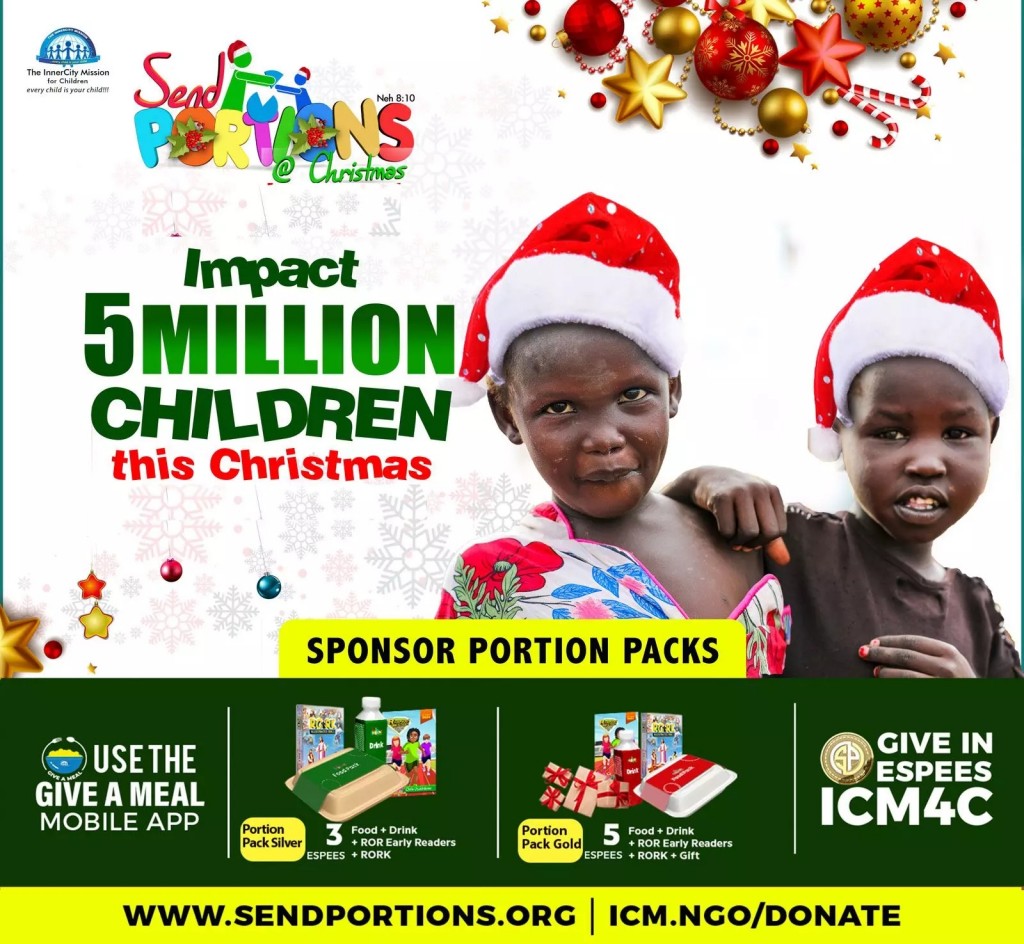 SEND PORTIONS TO THE NEEDY THIS CHRISTMAS 