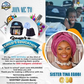JOIN ME TO SPONSOR FREE EDUCATION @50