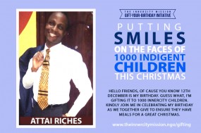 PUTTING SMILES ON THE FACES OF INDIGENT CHILDREN  THIS CHRISTMAS