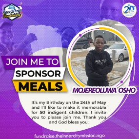JOIN ME TO HELP FEED 50 CHILDREN LIVING IN HUNGER