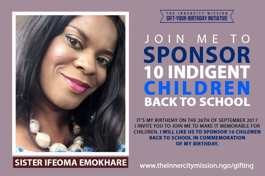 Join Me To Sponsor 10 Indigent Children Back To School
