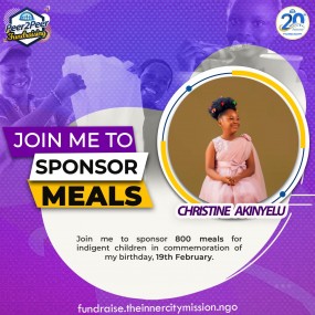 JOIN ME IN FEEDING CHILDREN FOR MY 8 YEARS BIRTHDAY 