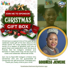 JOIN ME TO FEED 300 INDIGENT CHILDREN THIS CHRISTMAS 