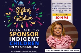 JOIN ME TO INVEST IN THE FUTURE OF 100 INDIGENT CHILDREN