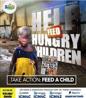 JOIN ME TO SEND MEAL PORTIONS TO NEEDY CHILDREN 