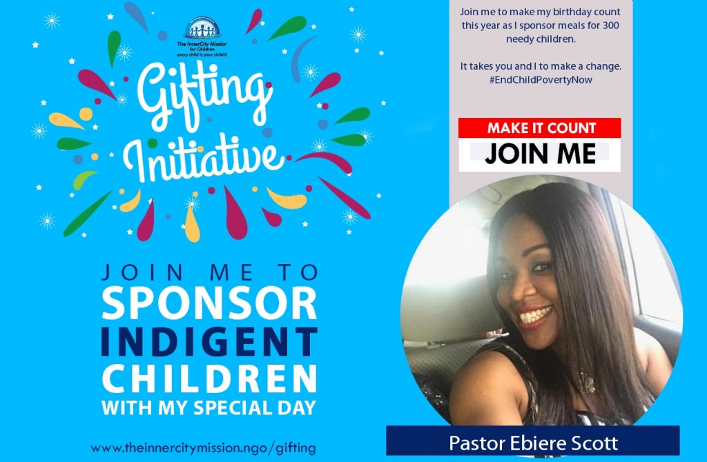 JOIN ME TO MAKE MY BIRTHDAY COUNT FOR 300 INDIGENT CHILDREN