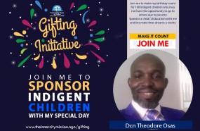 JOIN ME TO SECURE THE FUTURE OF 100 INDIGENT CHILDREN