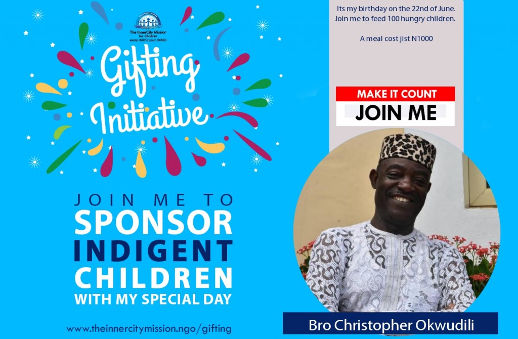 JOIN ME TO FEED 100 INDIGENT CHILDREN