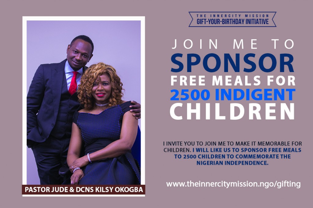 JOIN US TO GIFT FREE MEALS TO 2500 INDIGENT CHILDREN