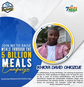 JOIN ME TO PROVIDE MEALS FOR 1000 CHILDREN 