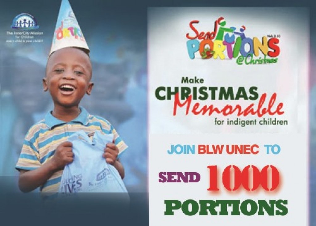 JOIN BLW UNEC To Send 1000 Portions To Indigent Children