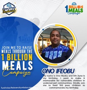 JOIN ME TO FEED 100 CHILDREN IN DIRE NEED