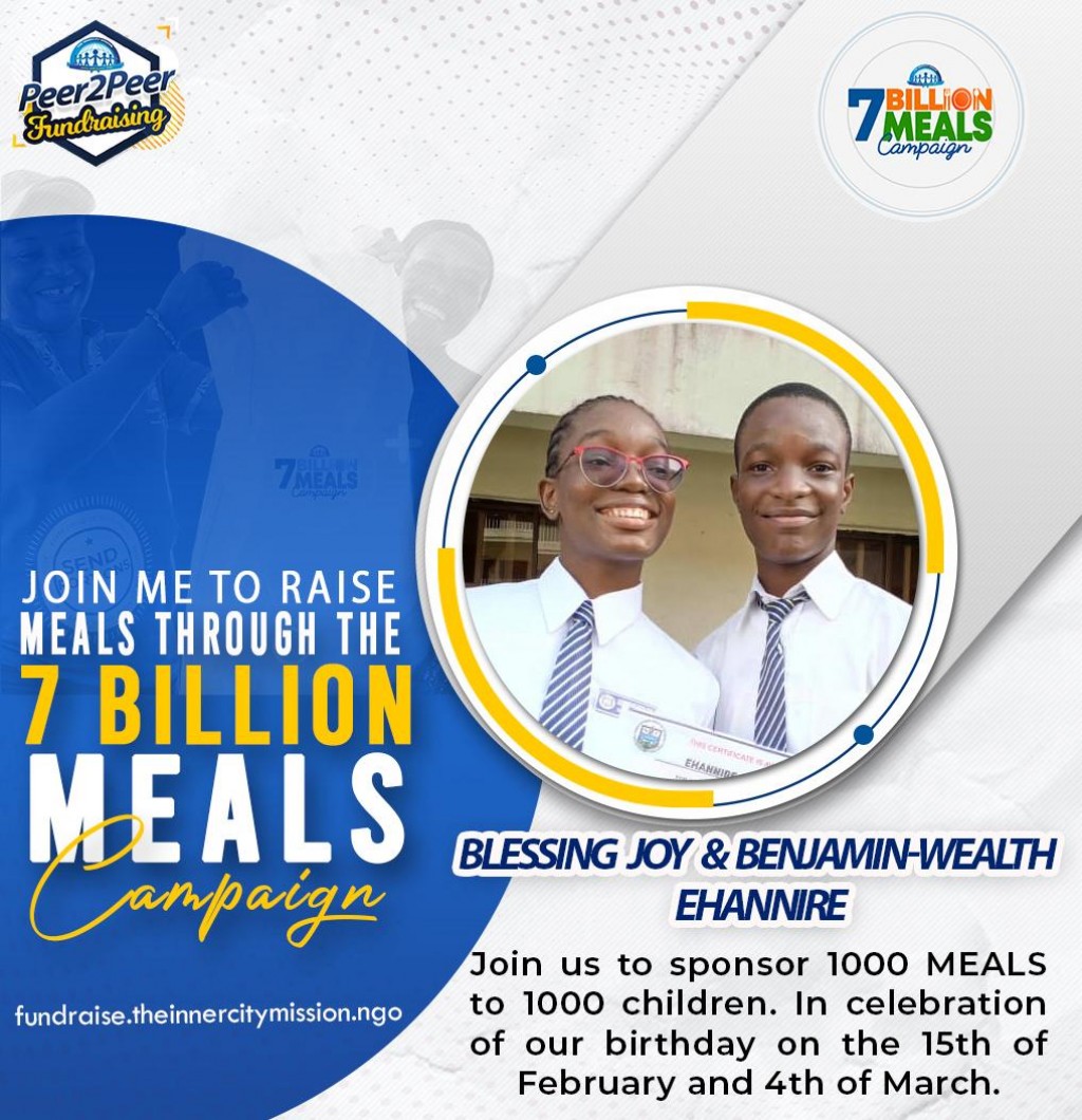 JOIN US TO SPONSOR MEALS FOR 1000 VULNERABLE CHILDREN 