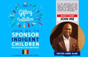 Join me to sponsor 300 indigent children in Chad, back to School this September