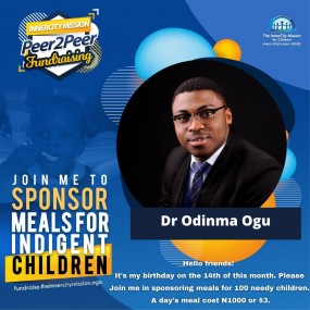 JOIN ME TO SPONSOR MEALS FOR 100 CHILDREN