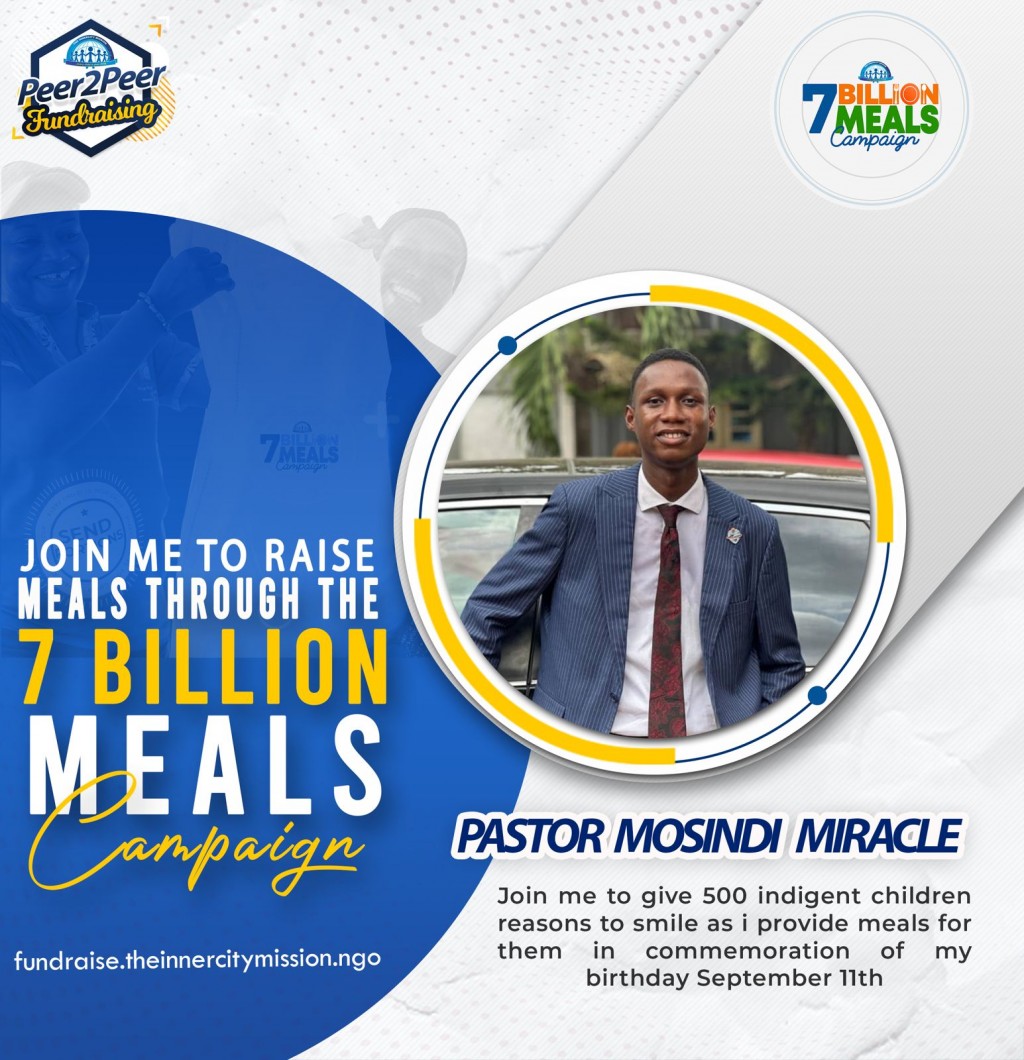 BE THE REASON FOR THE SMILE OF AN INDIGENT CHILD 