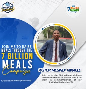 BE THE REASON FOR THE SMILE OF AN INDIGENT CHILD