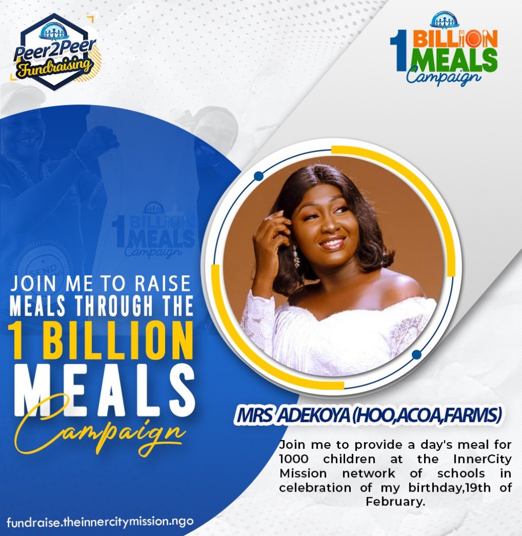 JOIN ME TO SPONSOR MEALS FOR 1000 CHILDREN 