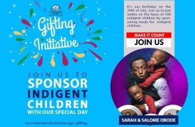 Join me to sponsor 300 free meals for indigent children 