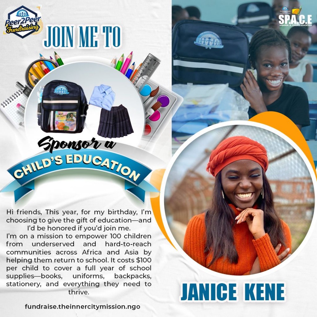 JOIN ME TO EMPOWER 100 INDIGENT CHILDREN 