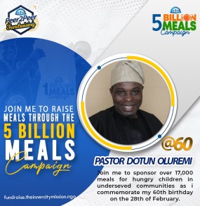 JOIN ME TO PROVIDE MEALS FOR CHILDREN IN STARVATION