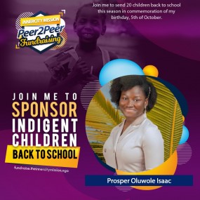 JOIN ME TO SEND 20 INDIGENT CHILDREN BACK TO SCHOOL 