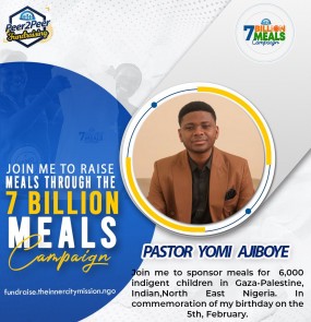 JOIN ME TO FEED 6000 NEEDY CHILDREN IN 3 NATIONS