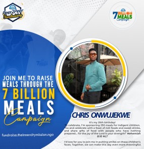 JOIN ME IN SPONSORING 250 MEALS
