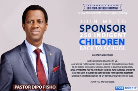 SPONSOR 250 CHILDREN BACK TO SCHOOL WITH MY BIRTHDAY