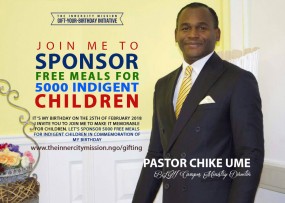 Join Me To Sponsor 5000 Free Meals for Indigent Children