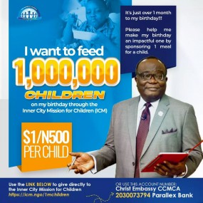  I WANT TO FEED 1MILLION CHILDREN