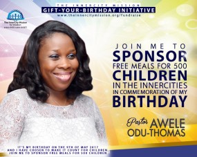 JOIN ME TO SPONSOR FREE MEALS FOR 500 INDIGENT CHILDREN