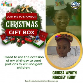 I WANT TO SEND PORTIONS TO 200 INDIGENT CHILDREN THIS CHRISTMAS 