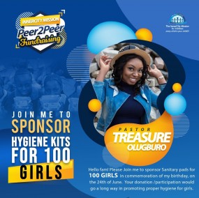 JOIN ME TO PROVIDE HYGIENE KITS FOR 100 GIRLS